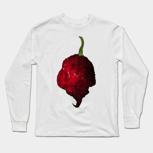 Habanero Chilli Pepper Sticker Spicy Hot Jalapeno Carolina Reaper Long Sleeve T-Shirt